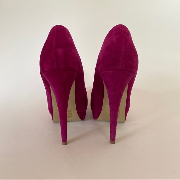 Aldo Women’s Pink Suede Leather Pumps Sz U.S. 6.5 - Picture 4 of 5